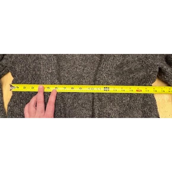 Express Wool Mohair Blend Gray Cardigan Sweater Shawl Collar Long Sleeve Size L - Picture 5 of 11